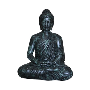 Green Marble Statue Of Gandhara Buddha Sitting 80Cm