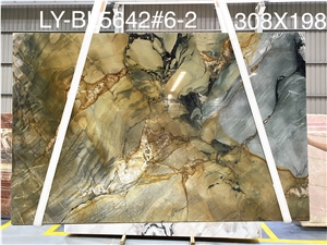 High Quality Polished  Andes Black Quartzite Background Wall