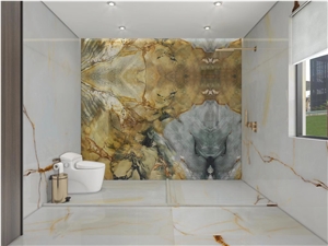 High Quality Polished  Andes Black Quartzite Background Wall