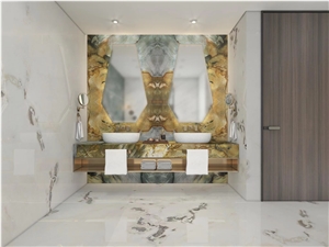 High Quality Polished  Andes Black Quartzite Background Wall