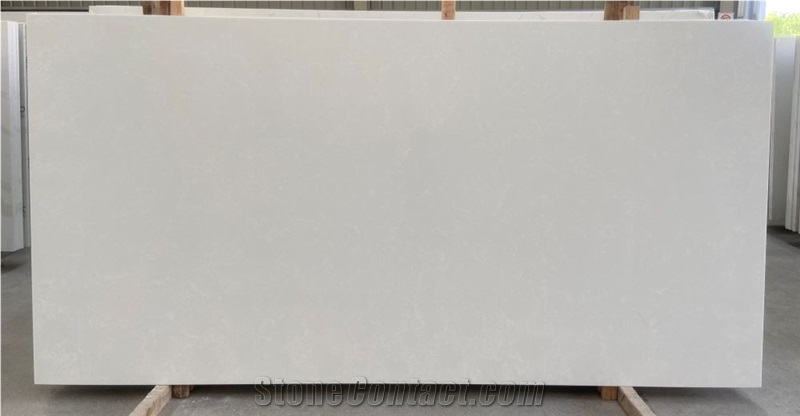 Pure White Onyx Look Engineered Artificial Quartz Slabs & Tiles