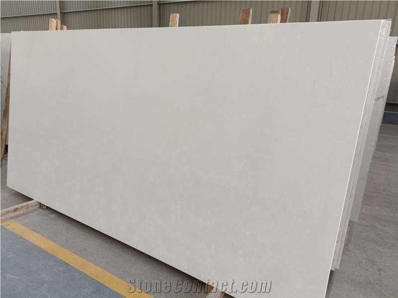 Pure White Onyx Look Engineered Artificial Quartz Slabs & Tiles