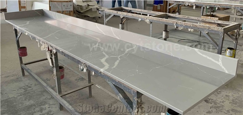 118''X22.5'' Grey Calacatta Bathroom Vanity Tops