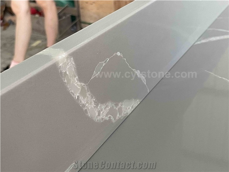 118''X22.5'' Grey Calacatta Bathroom Vanity Tops