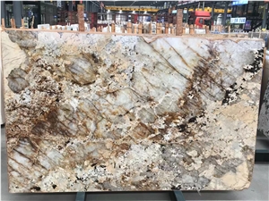 Golden Island Slabs Tiles Wall Quartzite Stone Decoration