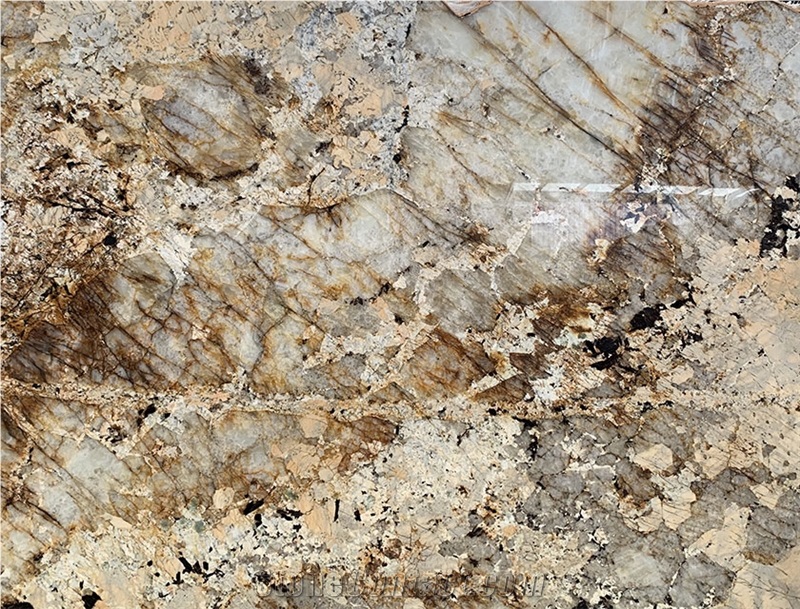 Golden Island Slabs Tiles Wall Quartzite Stone Decoration