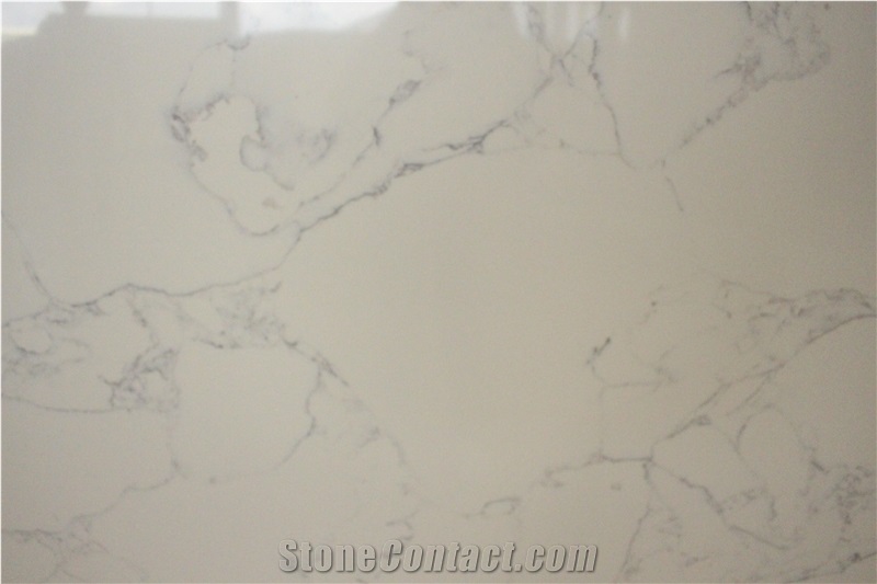 Statuario Quartz Slabs, Artificial Marble