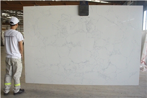 Statuario Quartz Slabs, Artificial Marble