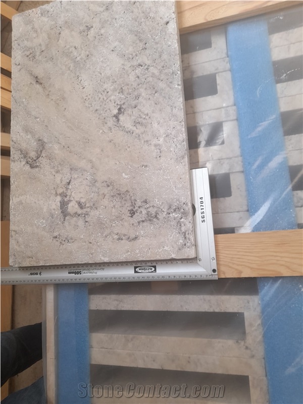 Special Edition Silver Travertine L Pool Coping, Pool Pavers