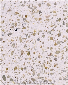 A1-2 Artificial Stone White Terrazzo Floor Tiles Wall Tiles