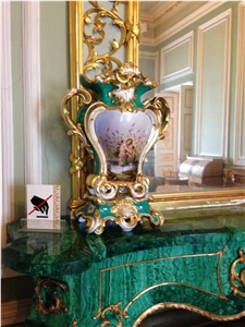 Luxury Verde Malachite Precious Stone Furniture For Interior Decor