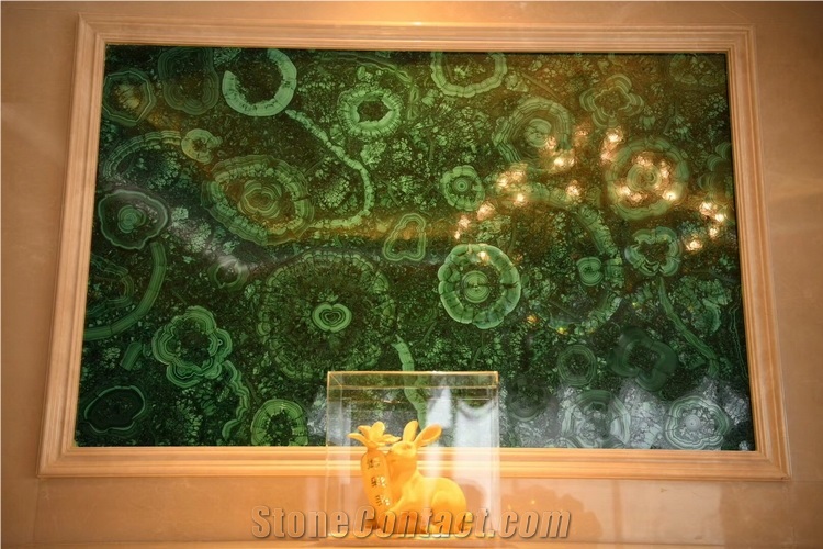 Luxury Verde Malachite Precious Stone Furniture For Interior Decor