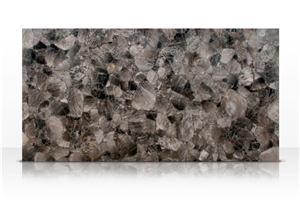 Semiprecious Stone Backlit Smoky Agate Slabs