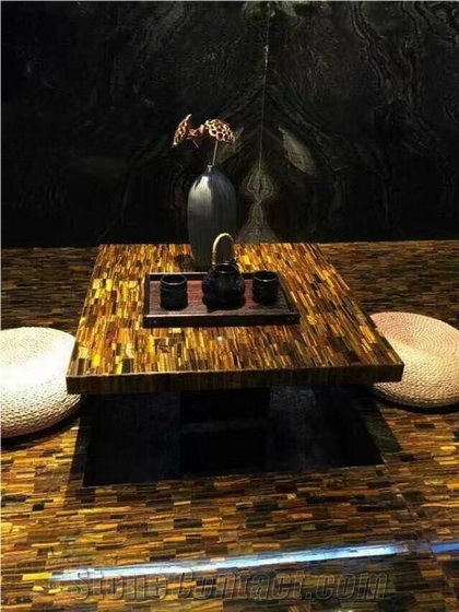 Yellow Tiger Eye Stone Table Tops And Flooring Tiles
