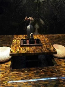 Yellow Tiger Eye Stone Table Tops And Flooring Tiles