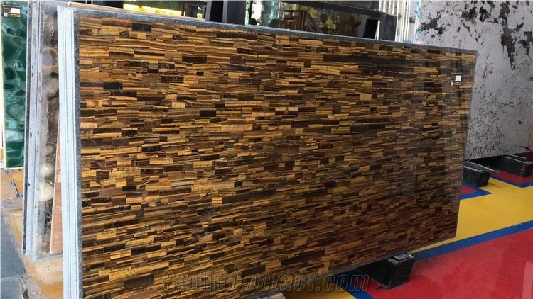 Yellow Tiger Eye Stone Table Tops And Flooring Tiles