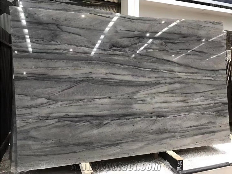 Adamantium Quartzite ,Brazil Brilliant Gray Quartzite Slabs
