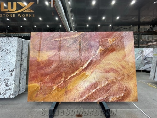 Apache Red Quartzite Slabs For Kitchen Bathroom