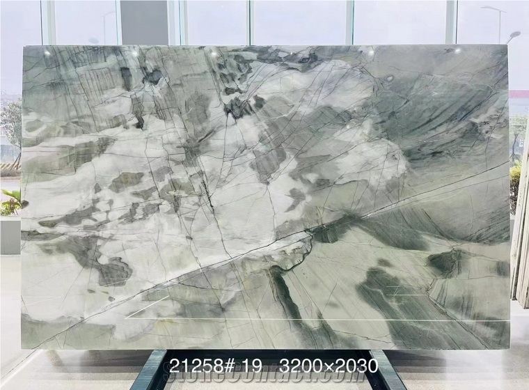 Aquabella Quartzite Slabs, Evergreen Quartzite Slabs