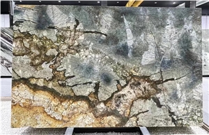 Atlas Granite, Brazil Book Match Shangrila Blue Granite Slab