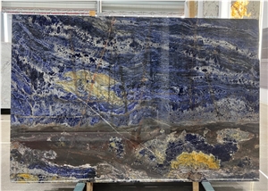Azul Bahia Granite Slab, Brazil Blue Granite Slabs
