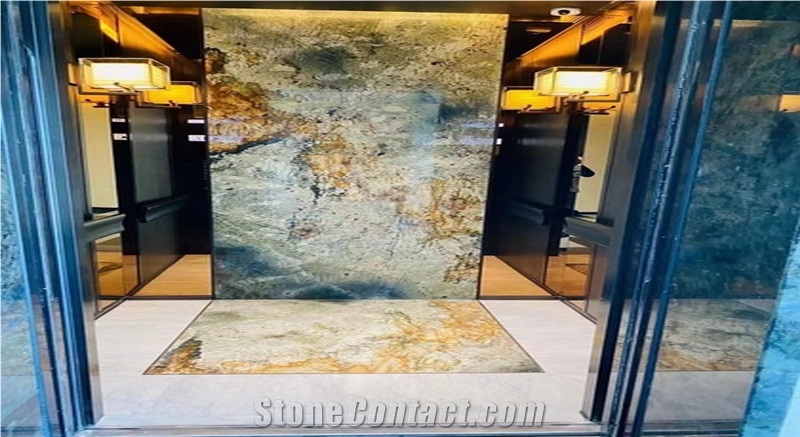 Azurite Granite Slab, Blue Polished Granite Slabs