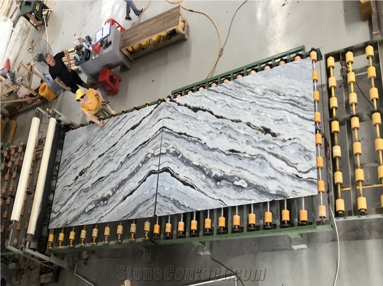 Blue Danube Marble Big Slabs, China Book Match Marble Slabs
