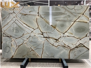 Blue Roma Quartzite Slabs, Azul Mare Quartzite Slabs