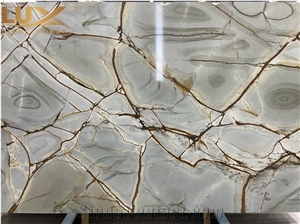 Blue Roma Quartzite Slabs, Azul Mare Quartzite Slabs