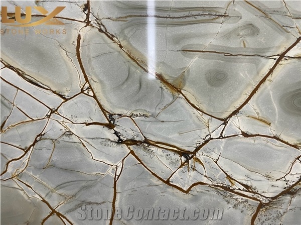 Blue Roma Quartzite Slabs, Azul Mare Quartzite Slabs