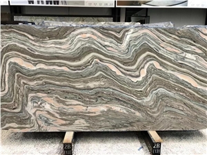 Book Match Cloud Wave Marble, Silver Sand Wave Cloud Slabs