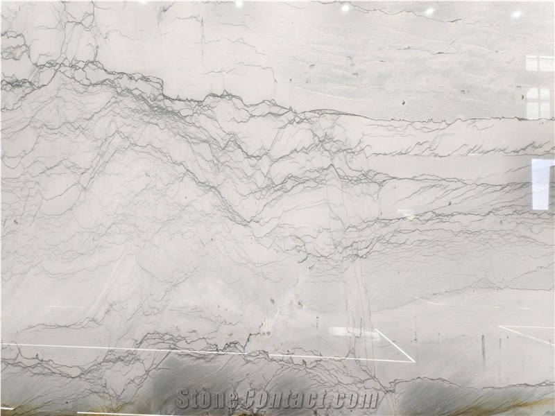 Brazil Maldives White Quartzite Slabs For Feature Wall
