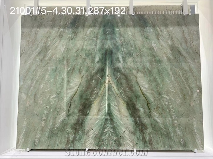 Brazil Smeralda Green Quartzite Slab, Verde Smeralda