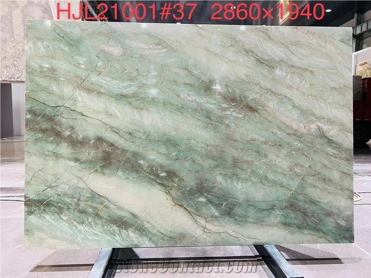 Brazil Smeralda Green Quartzite Slab, Verde Smeralda