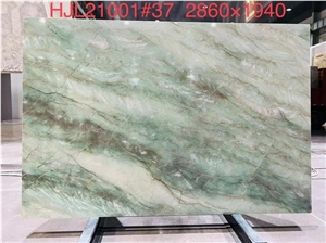 Brazil Smeralda Green Quartzite Slab, Verde Smeralda