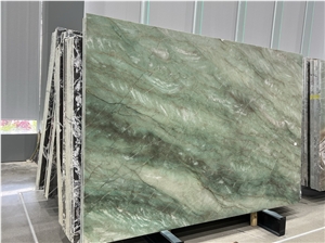 Brazil Smeralda Green Quartzite Slab, Verde Smeralda