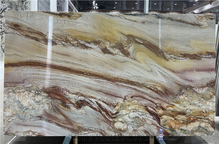 Carpaccio Quartzite Slabs, Red Polished Quartzite