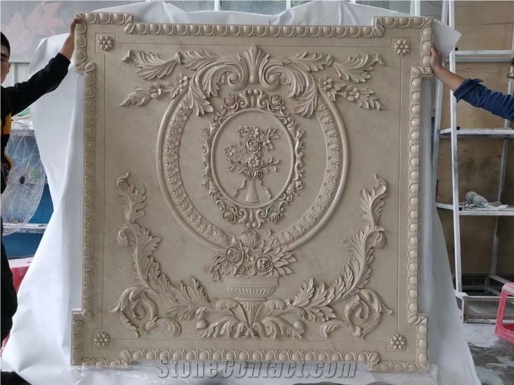 CNC Carvings 3D Carvings Marble Wall Background Panels