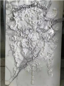CNC Carvings 3D Carvings Marble Wall Background Panels