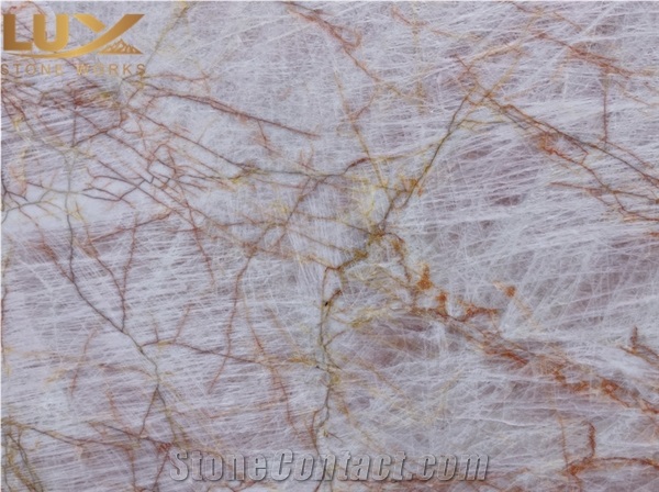 Cristallo Pink Quartzite Slabs, Scarlet Crystal Quartzite