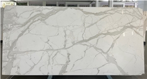 Italy Calacatta Carrara Marble Slabs, Pure White Marble Slab
