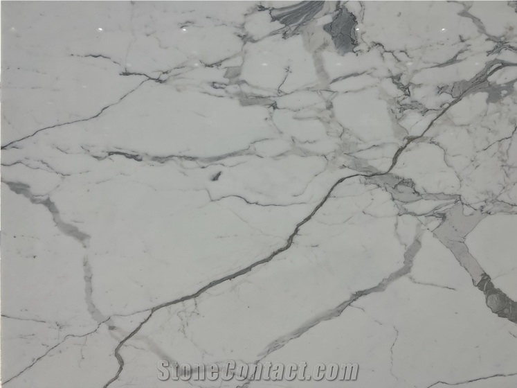 Italy Calacatta Carrara Marble Slabs, Pure White Marble Slab