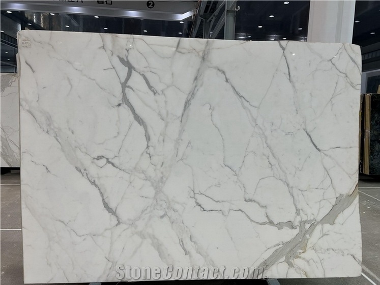 Italy Calacatta Carrara Marble Slabs, Pure White Marble Slab