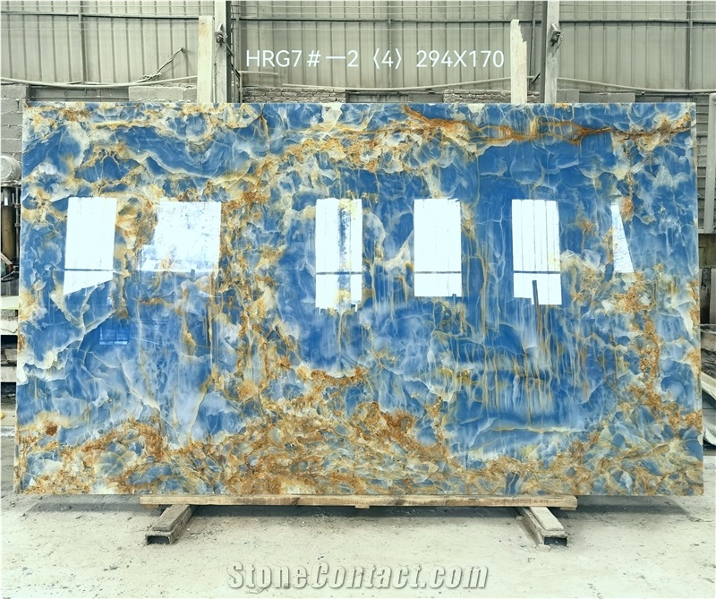 Luxury Azul Onyx Blue Slabs,Blue Jade Blue Onyx Slabs