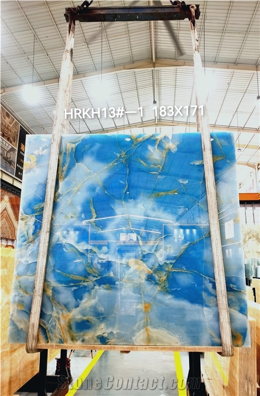 Luxury Azul Onyx Blue Slabs,Blue Jade Blue Onyx Slabs