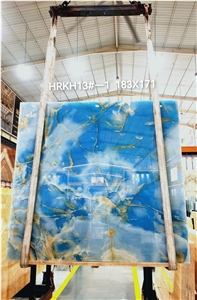 Luxury Azul Onyx Blue Slabs,Blue Jade Blue Onyx Slabs