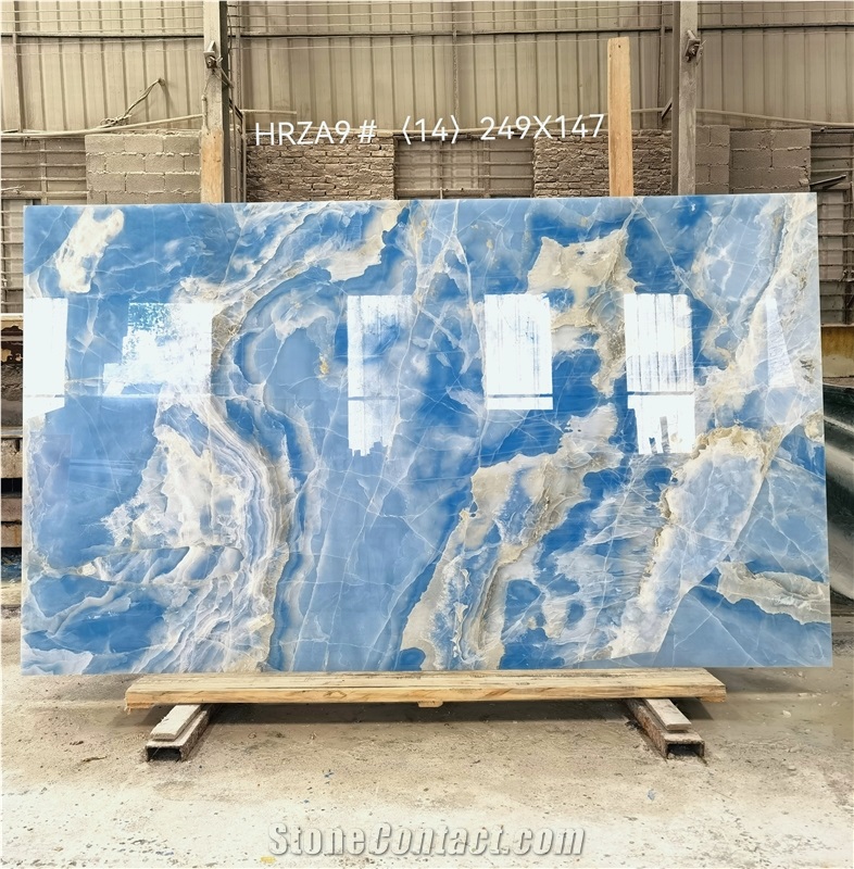 Luxury Azul Onyx Blue Slabs,Blue Jade Blue Onyx Slabs