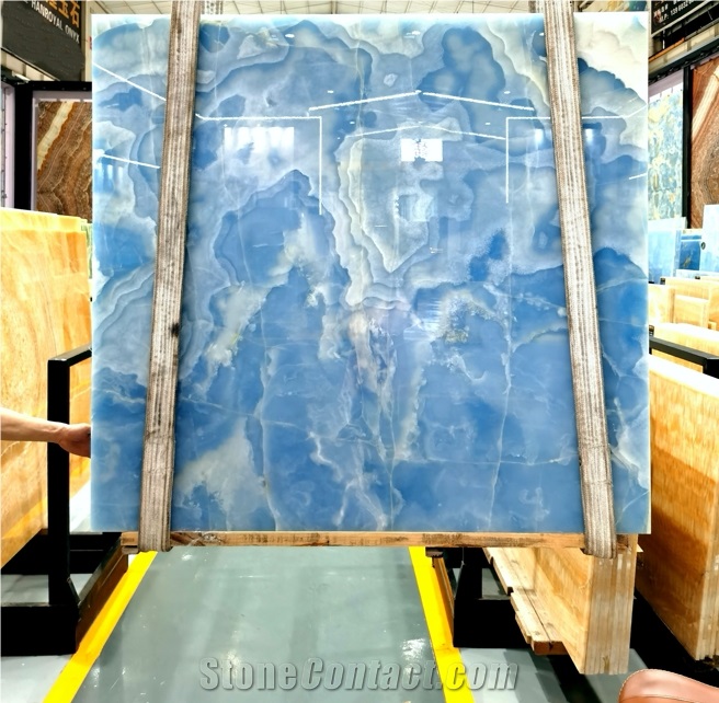 Luxury Azul Onyx Blue Slabs,Blue Jade Blue Onyx Slabs