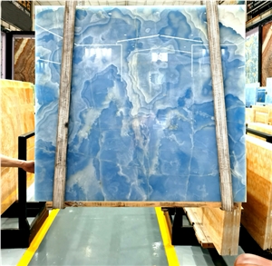 Luxury Azul Onyx Blue Slabs,Blue Jade Blue Onyx Slabs
