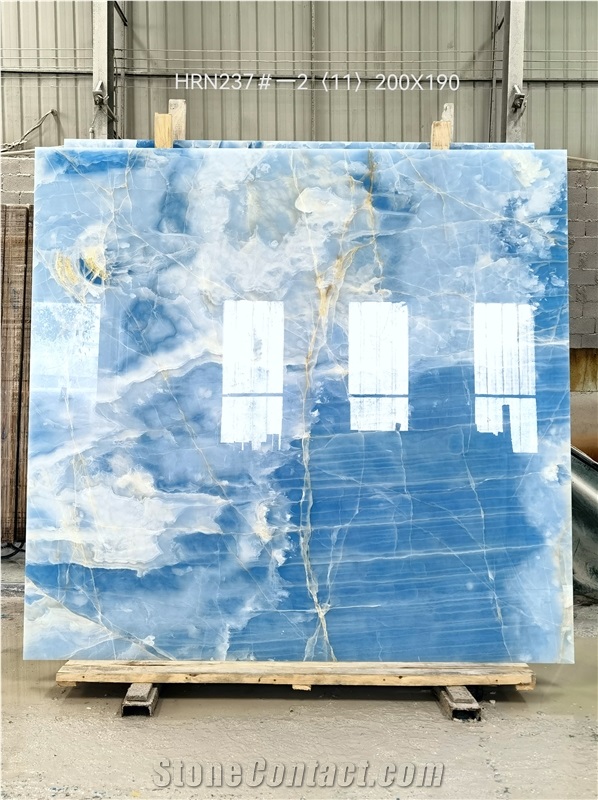 Luxury Azul Onyx Blue Slabs,Blue Jade Blue Onyx Slabs